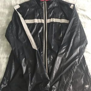 New Balance reflective run rain jacket